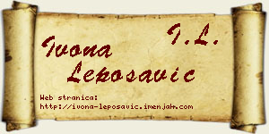 Ivona Leposavić vizit kartica